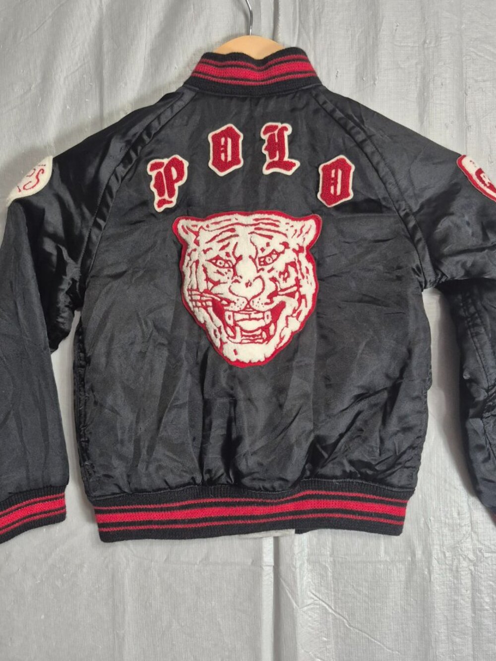 Polo Ralph Lauren Boys Size 6 Reversible Tiger Satin Baseball Jacket NWOT